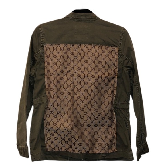 Green Cargo Lightweight Jacket With Back Patch - Picture 1 of 5